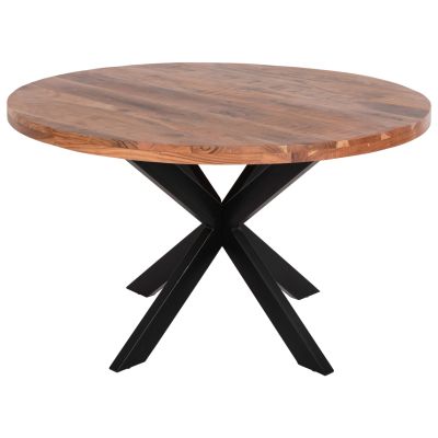 ROUND DINING TABLE MONTANA SUPERIOR HM9904 SOLID ACACIA WOOD TOP 4cm. Φ150Χ79Hcm.