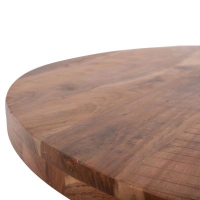 ROUND DINING TABLE MONTANA SUPERIOR HM9904 SOLID ACACIA WOOD TOP 4cm. Φ150Χ79Hcm.