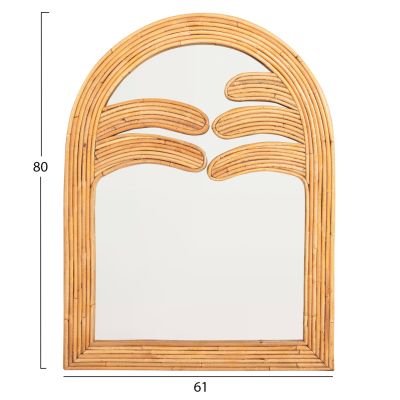 ОГЛЕДАЛО ЗА СТЕНА HM4366 РАМКА ОТ ЕСТЕСТВЕН РАТАН 61x5x80Hcm.