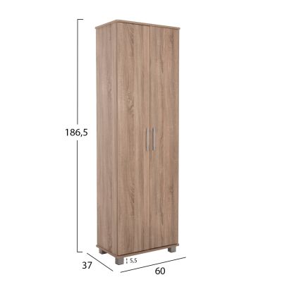 SHOE CABINET CLUSE HM2403.20 MELAMINE IN SONAMA OAK COLOR 60Χ37Χ186,5Hcm.