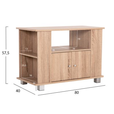 СТОЙКА ЗА ТВ/ШКАФ CLUSE HM2404.20 МЕЛАМИН В ЦВЯТ ДЪБ СОНАМА 80x40x57,5Hcm.