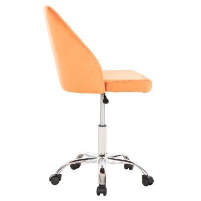 OFFICE CHAIR HOLLIS HM9008.04 ORANGE VELVET-METAL BASE 58x58x85Hcm.