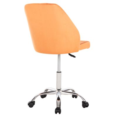 OFFICE CHAIR HOLLIS HM9008.04 ORANGE VELVET-METAL BASE 58x58x85Hcm.