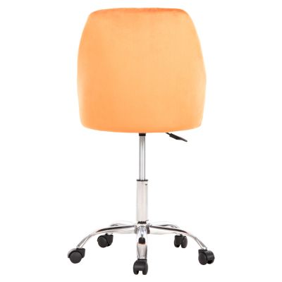 OFFICE CHAIR HOLLIS HM9008.04 ORANGE VELVET-METAL BASE 58x58x85Hcm.