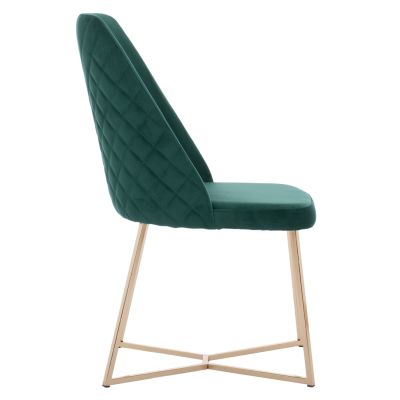 CHAIR “ROSALIND” HM9276.03 CYPRESS GREEN VELVET WITH METAL LEGS IN GOLD COLOR 49x62x93H CM.