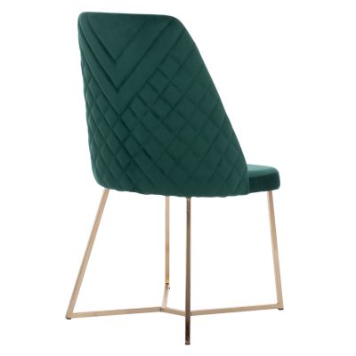 CHAIR “ROSALIND” HM9276.03 CYPRESS GREEN VELVET WITH METAL LEGS IN GOLD COLOR 49x62x93H CM.