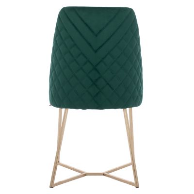 CHAIR “ROSALIND” HM9276.03 CYPRESS GREEN VELVET WITH METAL LEGS IN GOLD COLOR 49x62x93H CM.