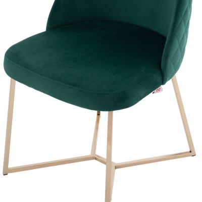 CHAIR “ROSALIND” HM9276.03 CYPRESS GREEN VELVET WITH METAL LEGS IN GOLD COLOR 49x62x93H CM.