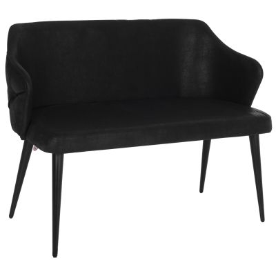 SOFA 2-SEATER PROFESSIONAL CARLOS FB99273.14 BLACK T.NUBUCK - WOODEN LEGS 119x60x84Hcm.