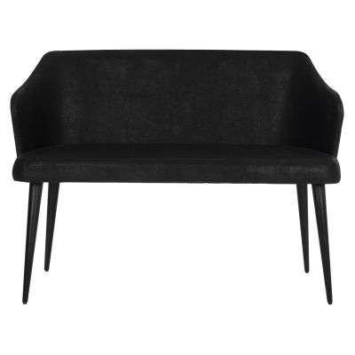 SOFA 2-SEATER PROFESSIONAL CARLOS FB99273.14 BLACK T.NUBUCK - WOODEN LEGS 119x60x84Hcm.