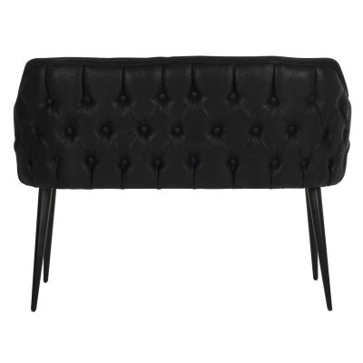 SOFA 2-SEATER PROFESSIONAL CARLOS FB99273.14 BLACK T.NUBUCK - WOODEN LEGS 119x60x84Hcm.