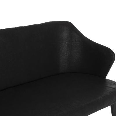 SOFA 2-SEATER PROFESSIONAL CARLOS FB99273.14 BLACK T.NUBUCK - WOODEN LEGS 119x60x84Hcm.