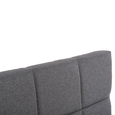 BED DOUBLE AELIA HM684 GREY FABRIC & LEGS-SONAMA MDF 166x204x129Hcm.