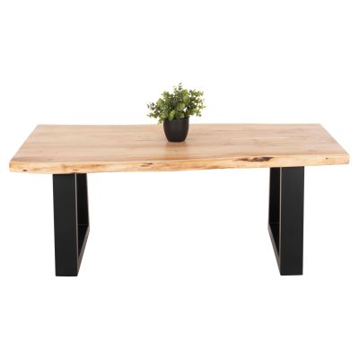 COFFEE TABLE MONTANA HM8166.21 TOP THICKNESS 4cm.ACACIA WOOD IN LIGHT NATURAL COLOR 115x63x40Hcm.