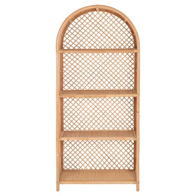 BOOKCASE SIMOK HM9552 MADE OF NATURAL RATTAN IN NATURAL COLOR 80x40x182Hcm.