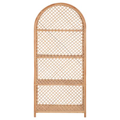 BOOKCASE SIMOK HM9552 MADE OF NATURAL RATTAN IN NATURAL COLOR 80x40x182Hcm.