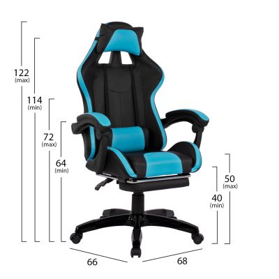 Office Chair HM1132.08 Light Blue colour 68x66-100x122 cm