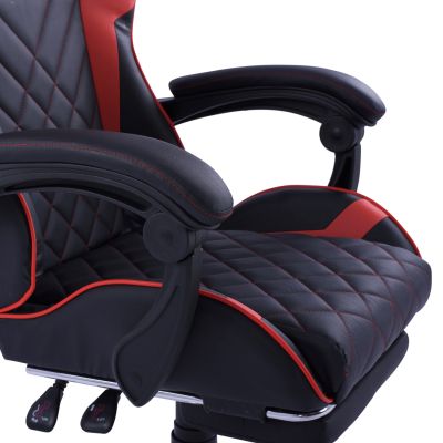 Gaming Armchair with reclining back and footstep HM1157.01 Black -Red