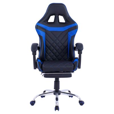 Gaming Armchair with reclining back and footstool HM1157.08 Black-Blue