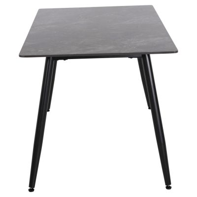 DINING TABLE RAVEN HM9856 CERAMIC TOP IN ANTHRACITE MARBLE-BLACK METAL LEGS 140x80x76Hcm.