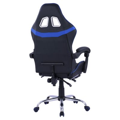 Gaming Armchair with reclining back and footstool HM1157.08 Black-Blue