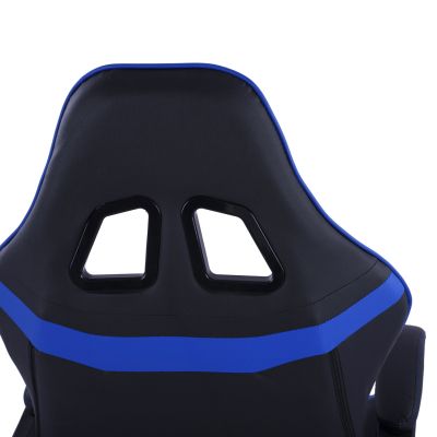 Gaming Armchair with reclining back and footstool HM1157.08 Black-Blue