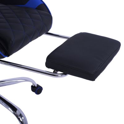 Gaming Armchair with reclining back and footstool HM1157.08 Black-Blue