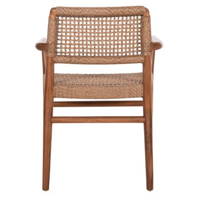 DINING ARMCHAIR ROSCO HM6132.01 TEAK WOOD IN WALNUT-VIRO ROPE IN BROWN 56x54,5x78Hcm.