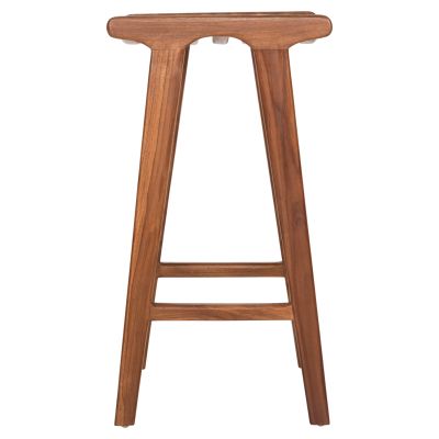 BAR STOOL BUNDY HM6130 TEAK WOOD IN WALNUT 45x40x75Hcm.