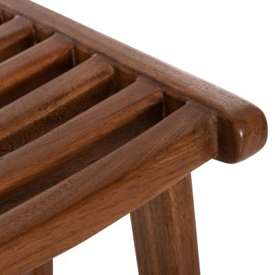 BAR STOOL BUNDY HM6130 TEAK WOOD IN WALNUT 45x40x75Hcm.