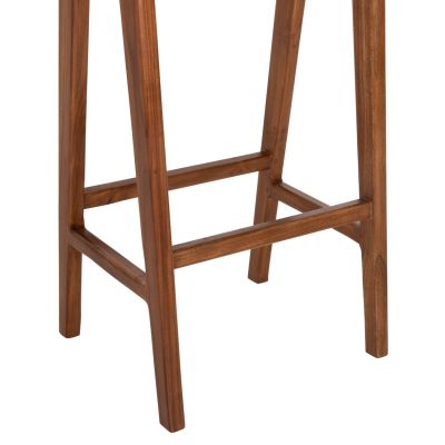 BAR STOOL BUNDY HM6130 TEAK WOOD IN WALNUT 45x40x75Hcm.