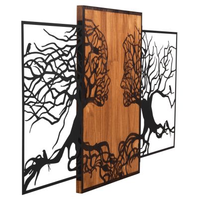 WALL DECORATION ILLUSION HM4654 METAL-WOOD 125.5x3(thickness)x79Hcm.