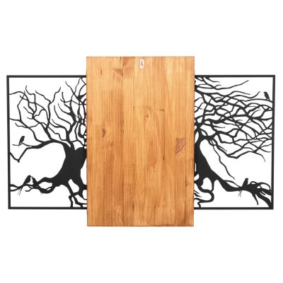 WALL DECORATION ILLUSION HM4654 METAL-WOOD 125.5x3(thickness)x79Hcm.