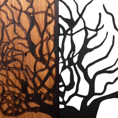 WALL DECORATION ILLUSION HM4654 METAL-WOOD 125.5x3(thickness)x79Hcm.