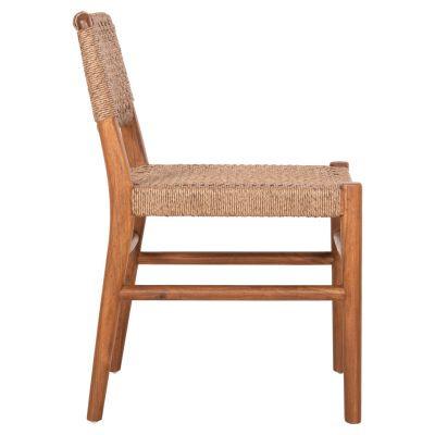 DINING CHAIR ROSCO HM6133.01 TEAK WOOD IN WALNUT-VIRO ROPE IN BROWN 46x55x79Hcm.