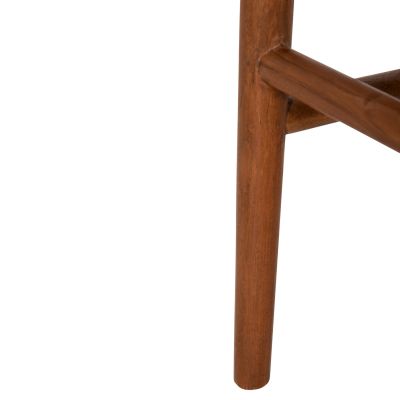 DINING CHAIR ROSCO HM6133.01 TEAK WOOD IN WALNUT-VIRO ROPE IN BROWN 46x55x79Hcm.