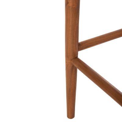 BAR STOOL ROSCO HM6134.01 TEAK WOOD IN WALNUT-VIRO ROPE IN BROWN 47x52x100Hcm.