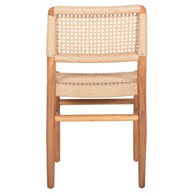 DINING CHAIR ROSCO HM6133 TEAK WOOD IN NATURAL-VIRO ROPE IN BEIGE 46x55x79Hcm.