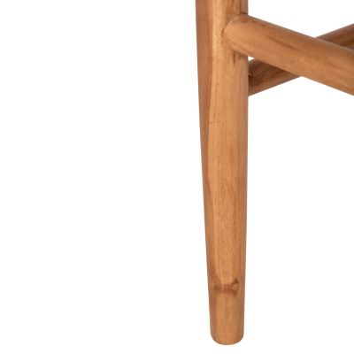 DINING CHAIR ROSCO HM6133 TEAK WOOD IN NATURAL-VIRO ROPE IN BEIGE 46x55x79Hcm.