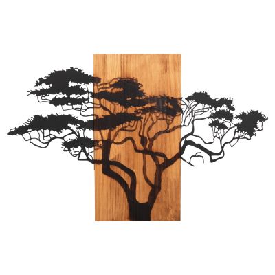 WALL DECORATION TREE FIGURE HM4648-METAL-WOOD 90x3(thickness)x58Hcm.