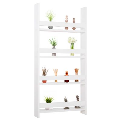 WALL SHELVES SANI HM18224.01 MELAMINE IN WHITE 60x10x120Hcm. (4 SHELVES)