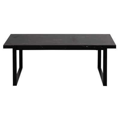 COFFEE TABLE SHABEN HM9585.01 MDF IN BLACK MARBLE TABLETOP-BLACK METAL BASE 120x60X46Hcm.