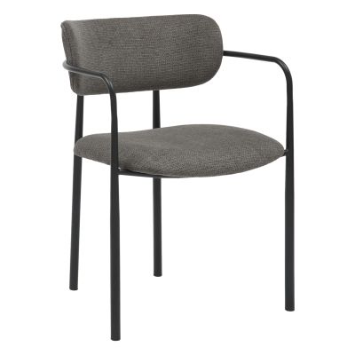 DINING CHAIR KRITTER HM9994.02 BLACK METAL-DARK GREY FABRIC 58x53x76Hcm.