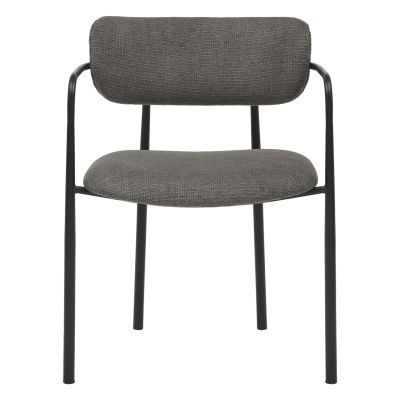 DINING CHAIR KRITTER HM9994.02 BLACK METAL-DARK GREY FABRIC 58x53x76Hcm.