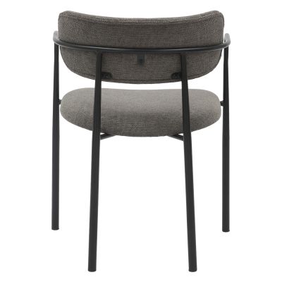 DINING CHAIR KRITTER HM9994.02 BLACK METAL-DARK GREY FABRIC 58x53x76Hcm.