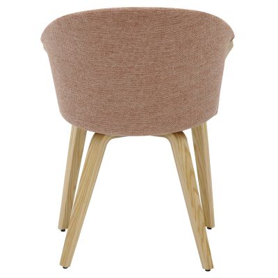 DINING CHAIR JESPER HM9977.01 PLYWOOD FRAME IN OAK-REDWOOD FABRIC 61x54x74Hcm.