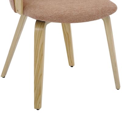 DINING CHAIR JESPER HM9977.01 PLYWOOD FRAME IN OAK-REDWOOD FABRIC 61x54x74Hcm.