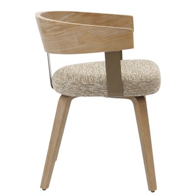 DINING CHAIR GALLEY HM9981.01 PLYWOOD FRAME AND LEGS-BEIGE FABRIC 55,5x53,5x70Hcm.