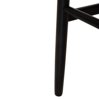 DINING CHAIR BRAVE HM8695.03 BEECH WOOD IN BLACK-BEIGE ROPE 54.5x53x75Hcm.