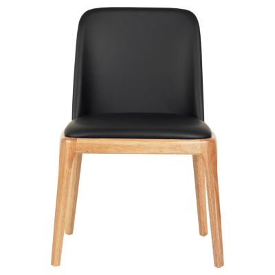 DINING CHAIR FURLAN HM9944.01 RUBBERWOOD-BLACK PU 54,5x58x86Hcm.